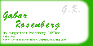 gabor rosenberg business card